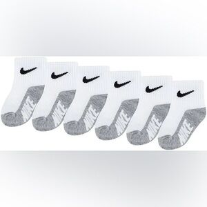 Nike 6-Pack Cotton Blend Crew Socks (6-12M)
